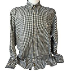 Timberland Button Down Shirt Mens 2XL XXL Green Tan Check